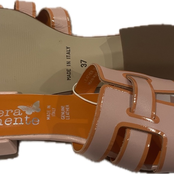 Libera mente Pink with orange accent Sandals with H-Shaped Strap - Picture 4 of 4